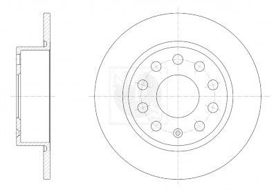 NPS V331G01: Disque de frein Essieu arrière, Ø: 255mm, ventilé, Ø: 255mm