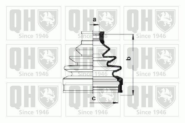 QUINTON HAZELL QJB922: Комплект маншон, полуоска гума