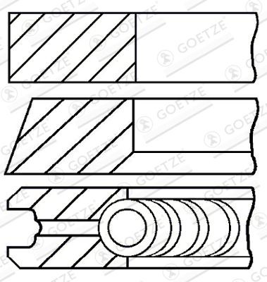 GOETZE ENGINE 08-139500-00: Set segmenti piston