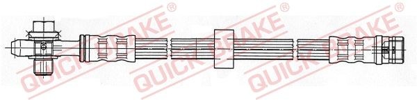 QUICK BRAKE 50.104X: Спирачен маркуч 430mm, с кух болт, с подложни шайби