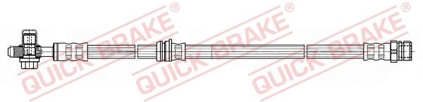 QUICK BRAKE 59.965X: Спирачен маркуч 564mm, с кух болт, с подложни шайби