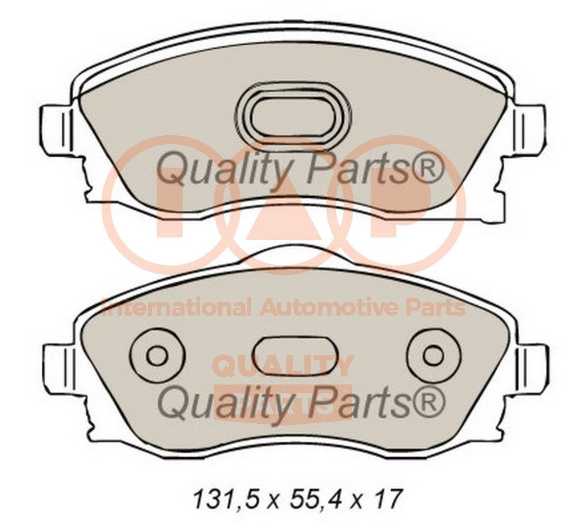 IAP QUALITY PARTS 704-09133: Bremžu kluči Priekšējais tilts