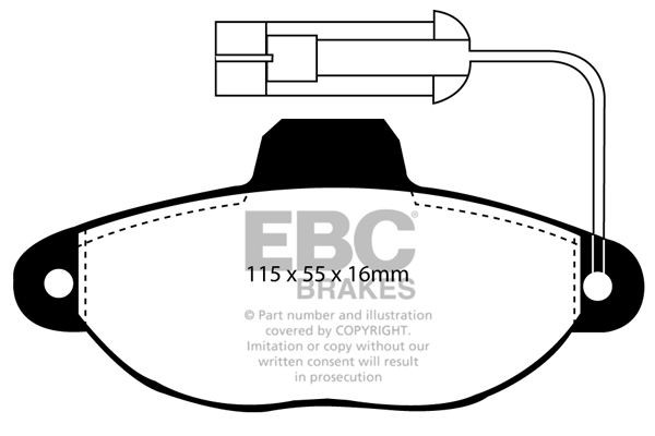 EBC Brakes DP2945: Sada brzdových destiček, kotoučová brzda přední osa