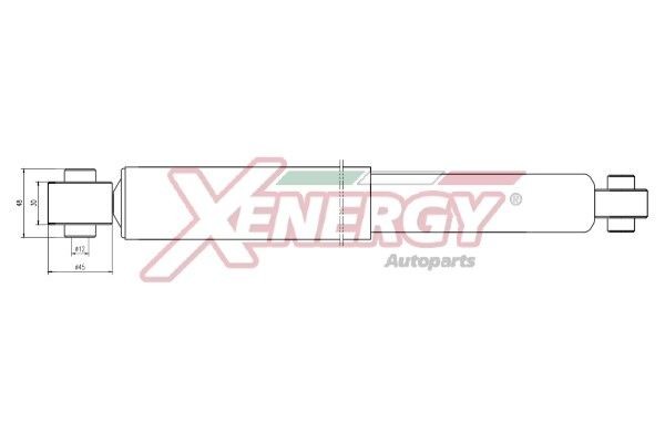 AP XENERGY X018349: Amortizators Aizmugurējais tilts, Gāzes spiediens, Teleskopiskais amortizators