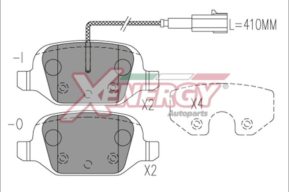 AP XENERGY X41201: Sada brzdových destiček, kotoučová brzda