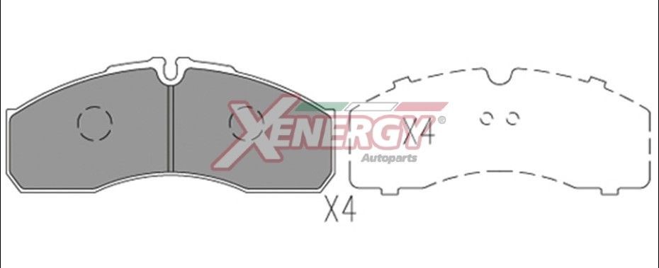 AP XENERGY X41262: Fékbetét készlet, tárcsafék