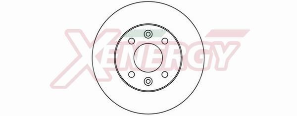 AP XENERGY X601037: Bromsskiva Ø: 238mm, full, Ø: 238mm, lackerad