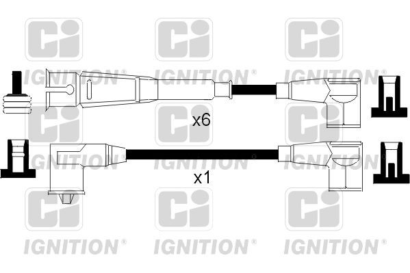 QUINTON HAZELL XC830: Uždegimo laido komplektas 740mm, CI