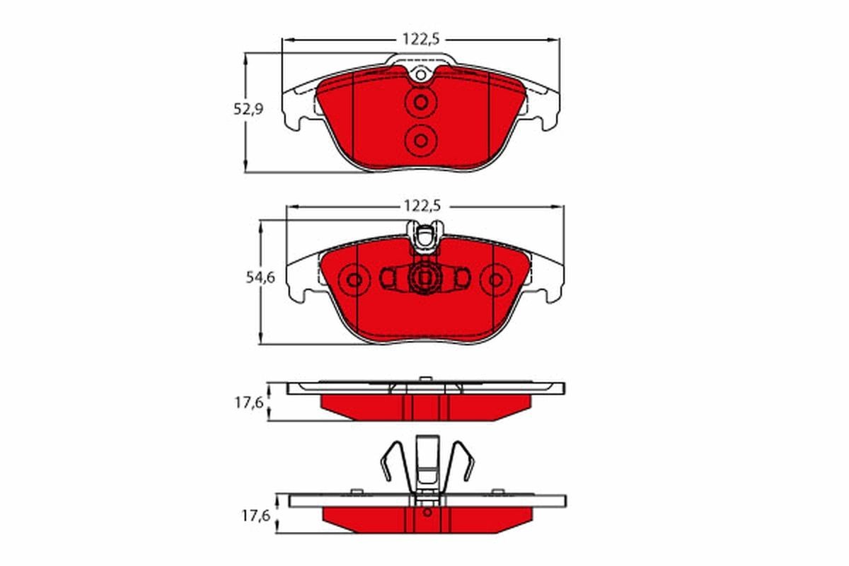 TRW GDB2051DTE: Piduriklotsid DTEC COTEC