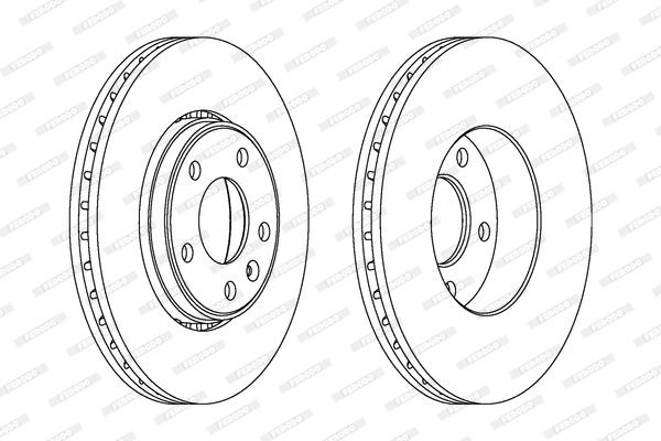 FERODO DDF1204: Piduriketas Ø: 305mm, õhutusega, Ø: 305mm, õlitatud, koos kruvidega PREMIER