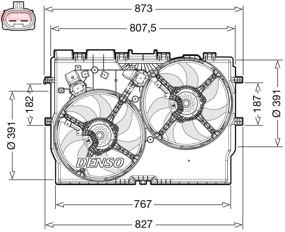 DENSO DER09311: Ventilátor chladenia motora