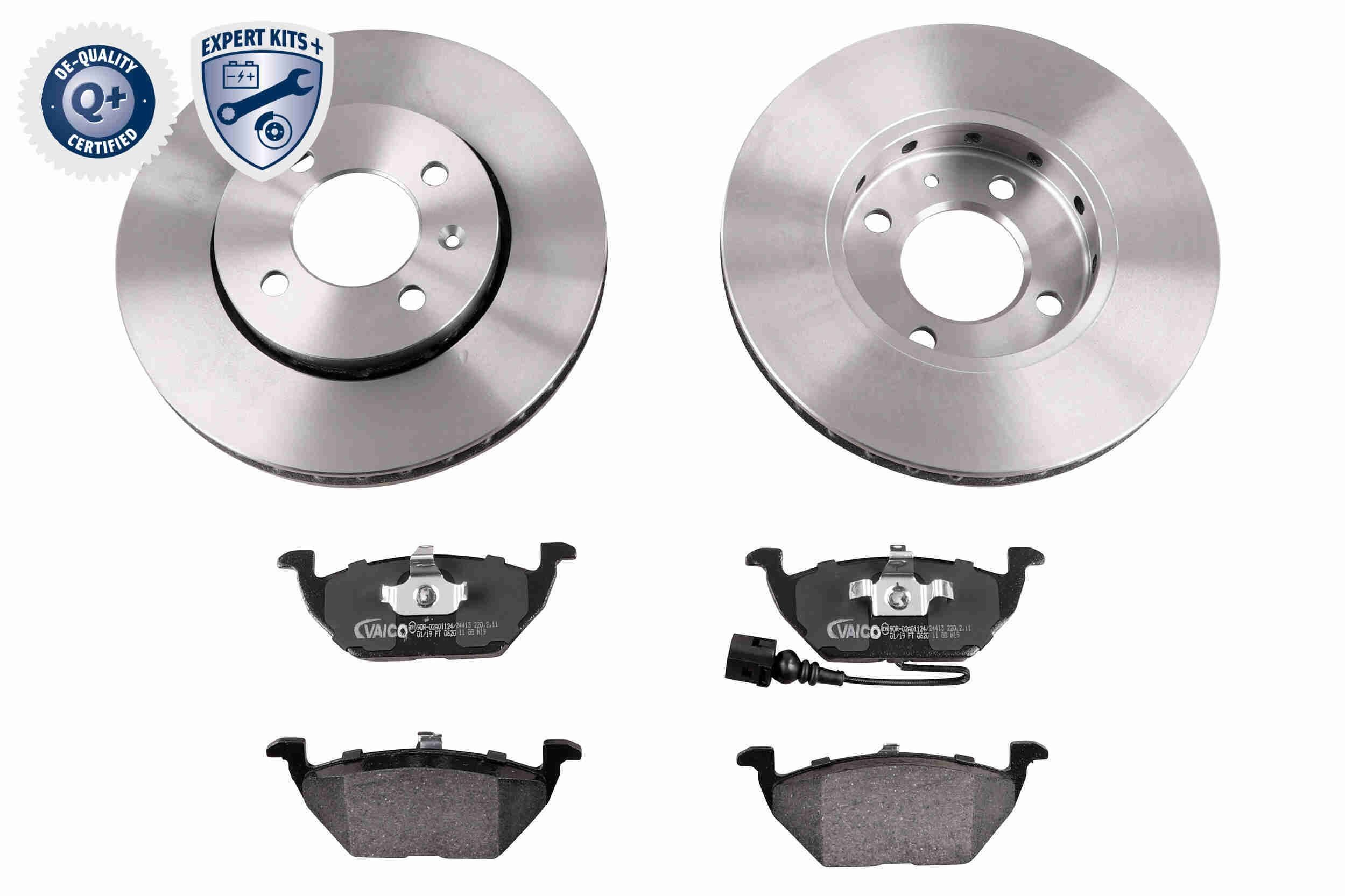 VAICO V10-5591: Pidurikomplekt, ketaspidur EXPERT KITS + Esisild, Ø: 256mm, õhutusega, koos piduriklotsidega