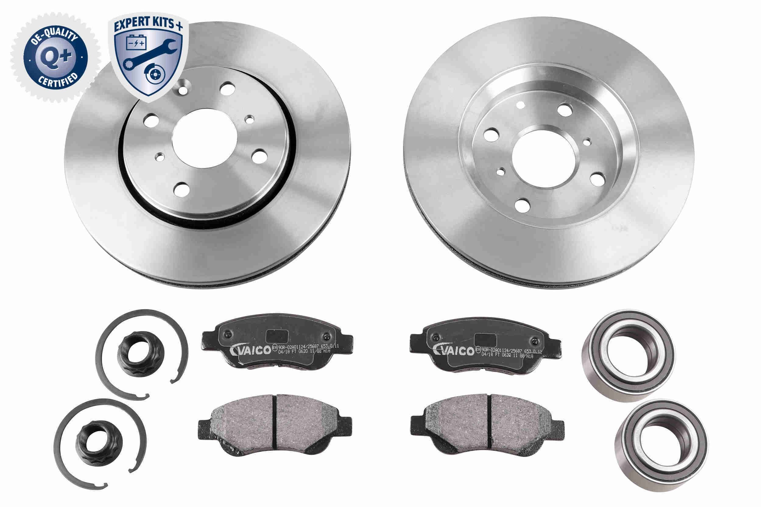 VAICO V22-0752: Bremseskiver og klodser EXPERT KITS + foraksel, Ø: 247mm, ventileret, med bremsebelægninger, med hjulleje