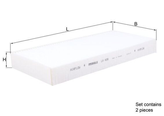 MAHLE ORIGINAL LA 426/S: Filtru, aer habitaclu Filtru de particule