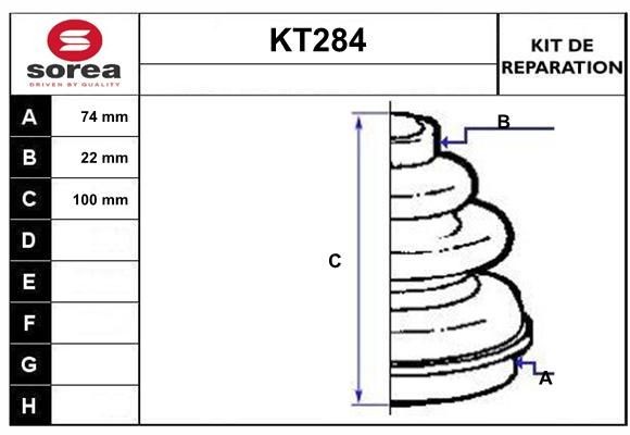 SERA KT284: Комплект маншон, полуоска