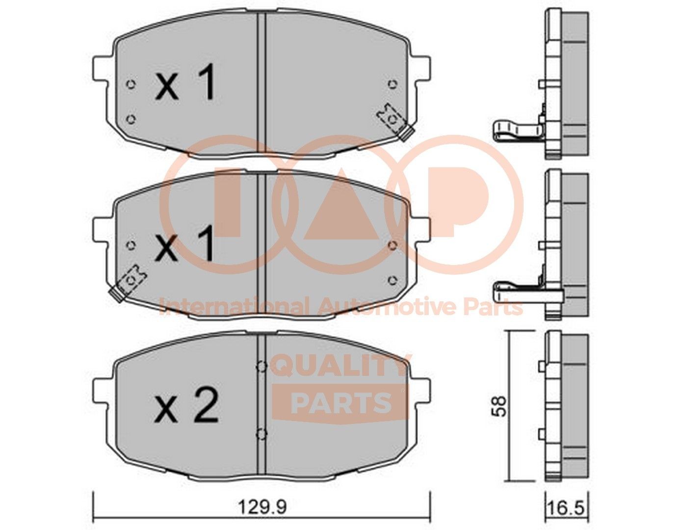 IAP QUALITY PARTS 704-21100P: Piduriklotsid Esisild