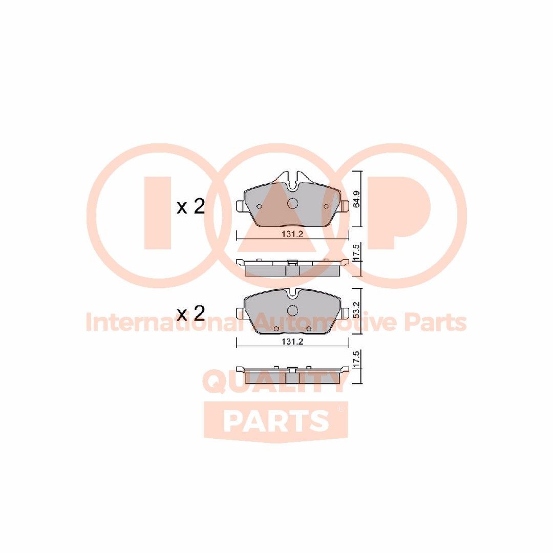 IAP QUALITY PARTS 704-51000P: Jarrupalat, levyjarru Etuakseli