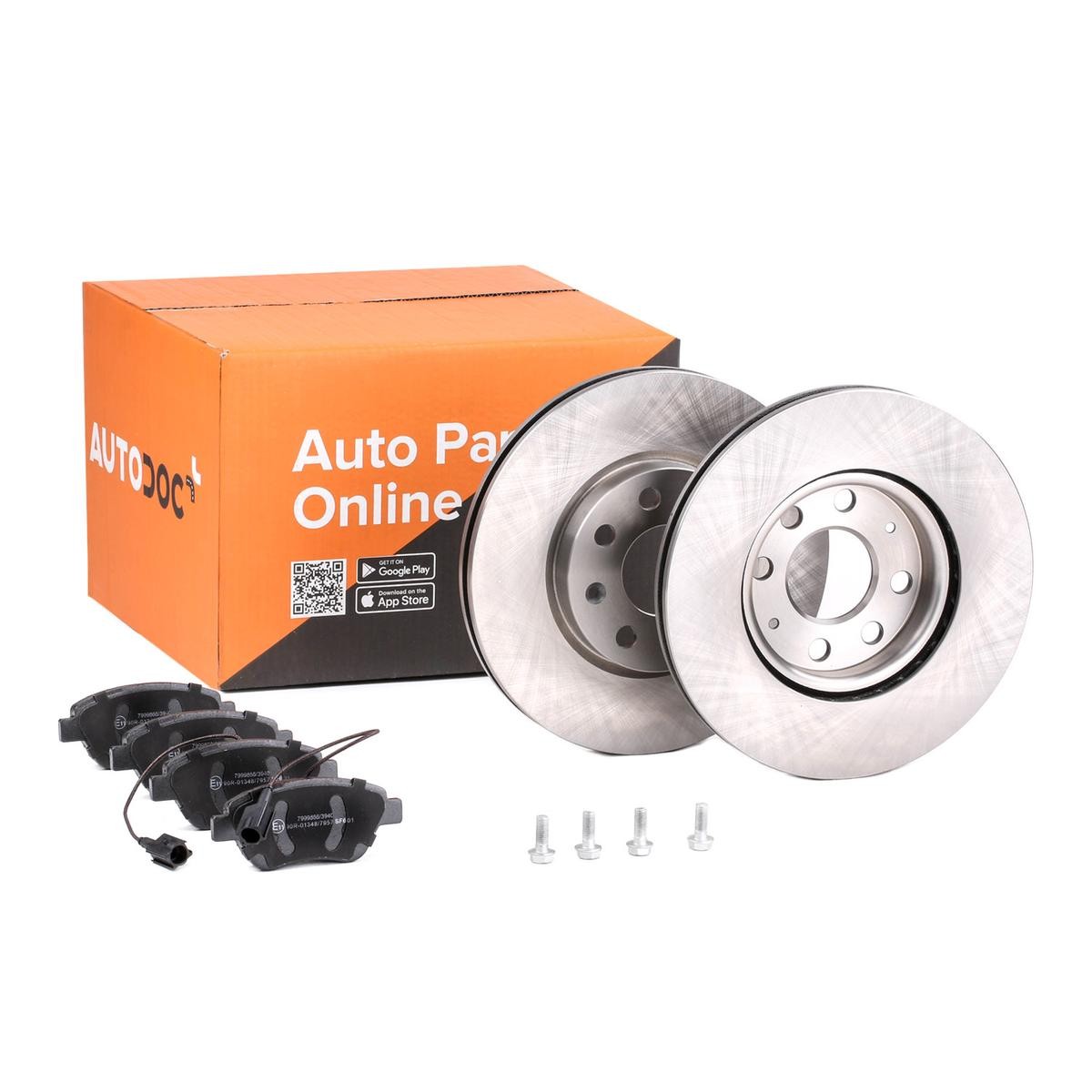 AUTODOC AD-17344016: Bremžu komplekts, Disku bremzes Priekšējais tilts, Ø: 257mm, ventilējams