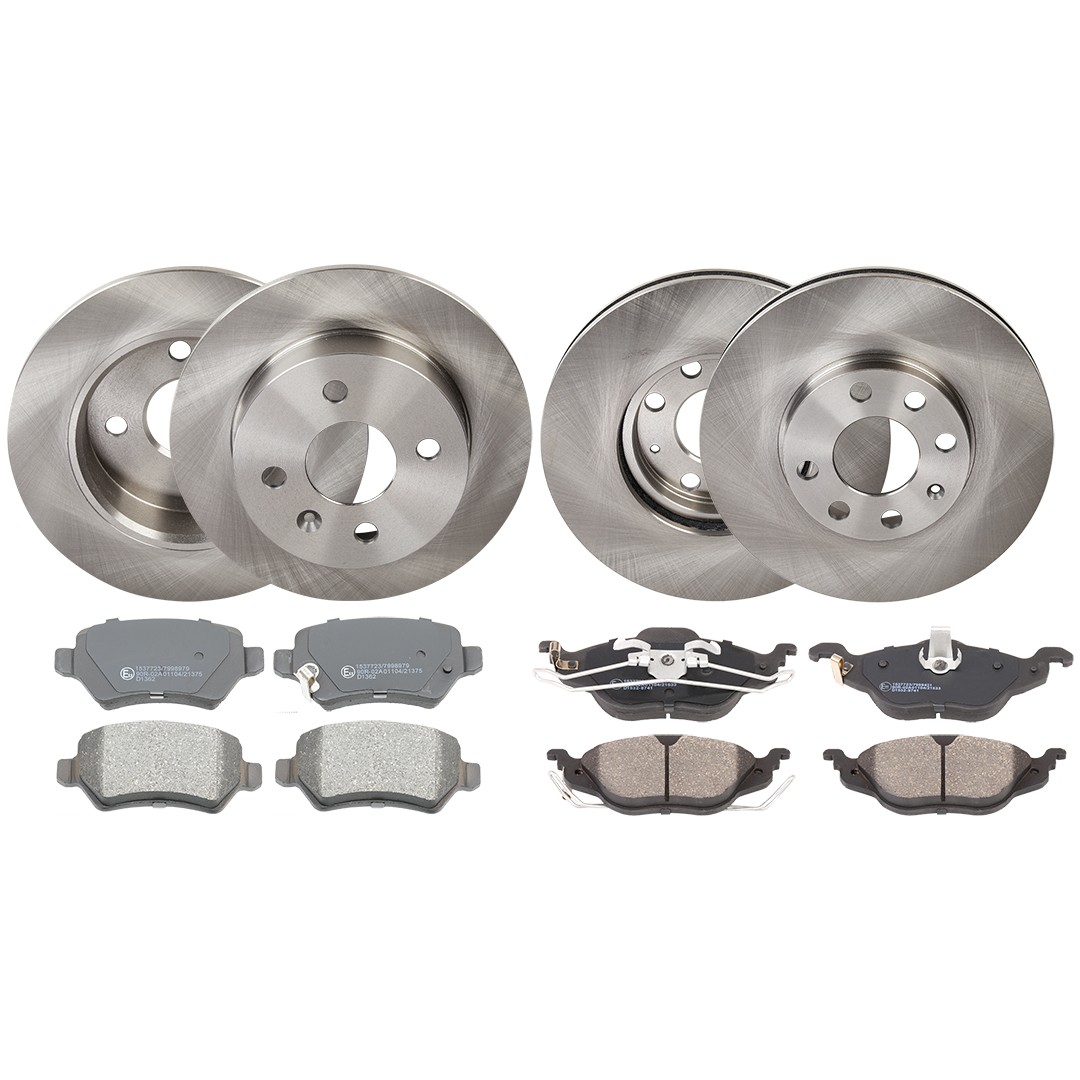 RIDEX 3405B0320: Pidurikomplekt, ketaspidur Esisild, Tagasild, Ø: 256, 240mm, täis, õhutusega