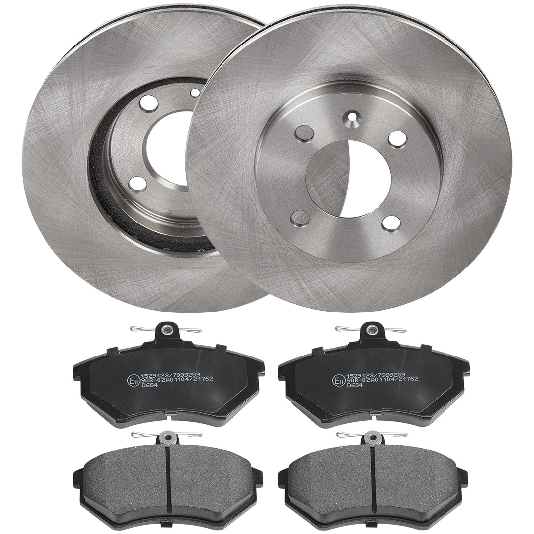 RIDEX 3405B0335: Kit de discos de freno y pastillas Eje delantero, Ø: 255,8mm, ventilación interna