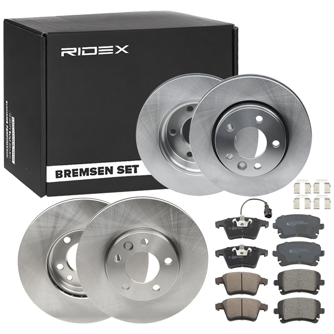 RIDEX 3405B0376: Set frana, frana disc puntea spate, punte fata, Ř: 294, 308mm, ventilat