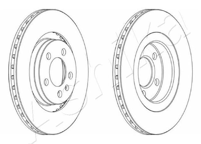 ASHIKA 60-00-0905: Bremsscheibe Vorderachse, Ø: 280mm, Belüftet, Ø: 280mm