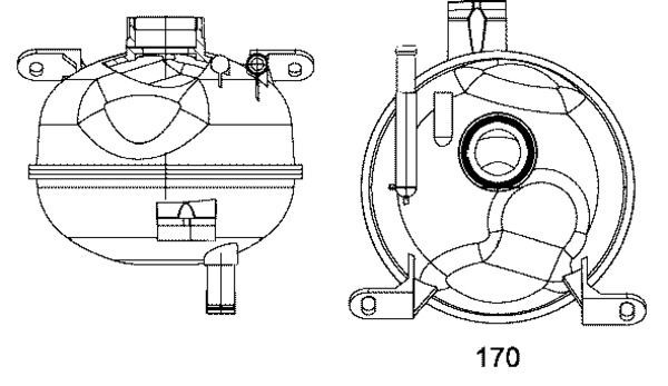 MAHLE ORIGINAL CRT 8 000S: Ausgleichsbehälter BEHR ohne Deckel