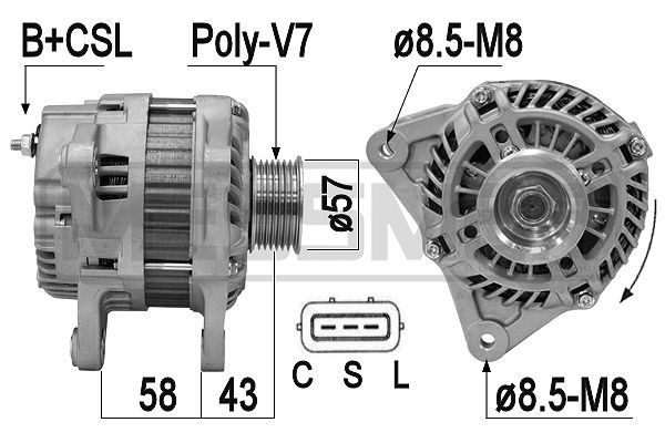 MESSMER 209347A: Alternatore 110A