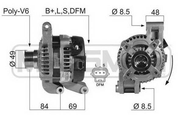 MESSMER 210438A: Alternator 120A