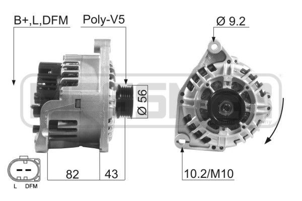 MESSMER 210602A: Alternatore 90A