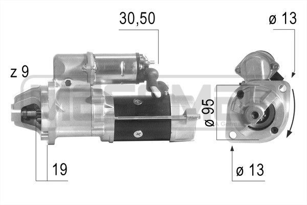 MESSMER 220623A: Käynnistysmoottori 2,2kW