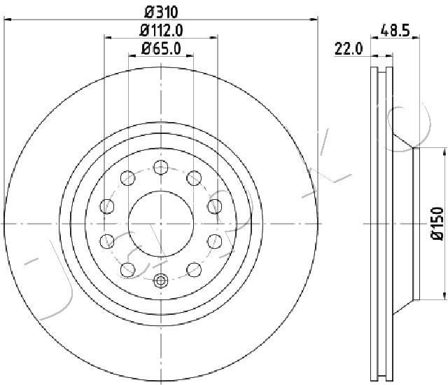 JAPKO 610903: Piduriketas Tagasild, Ø: 310mm, õhutusega, Ø: 310mm