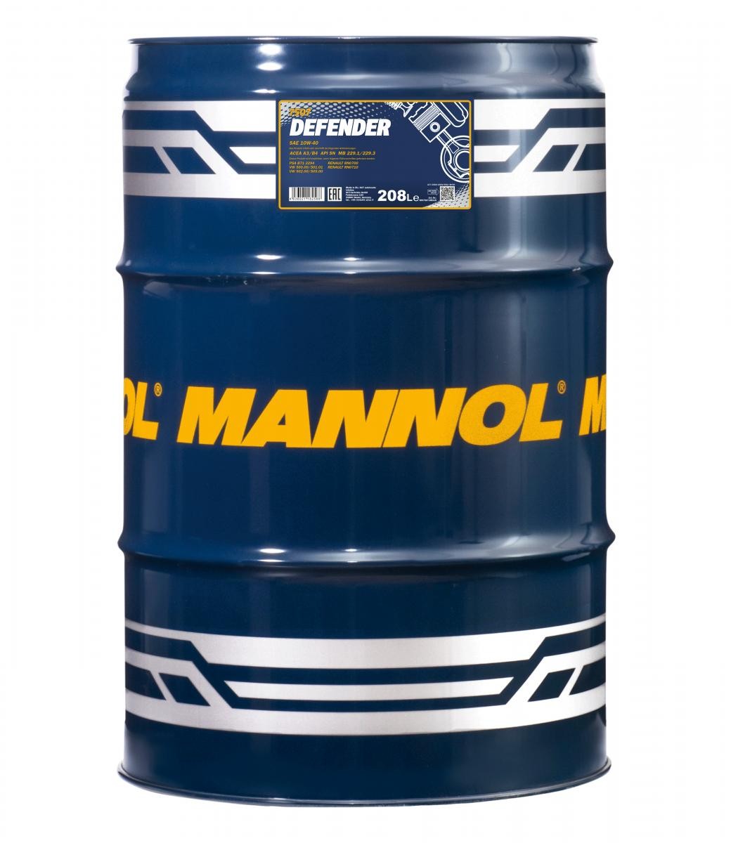 MANNOL MN7507-DR: Mootoriõli 208l, 10W-40 Defender