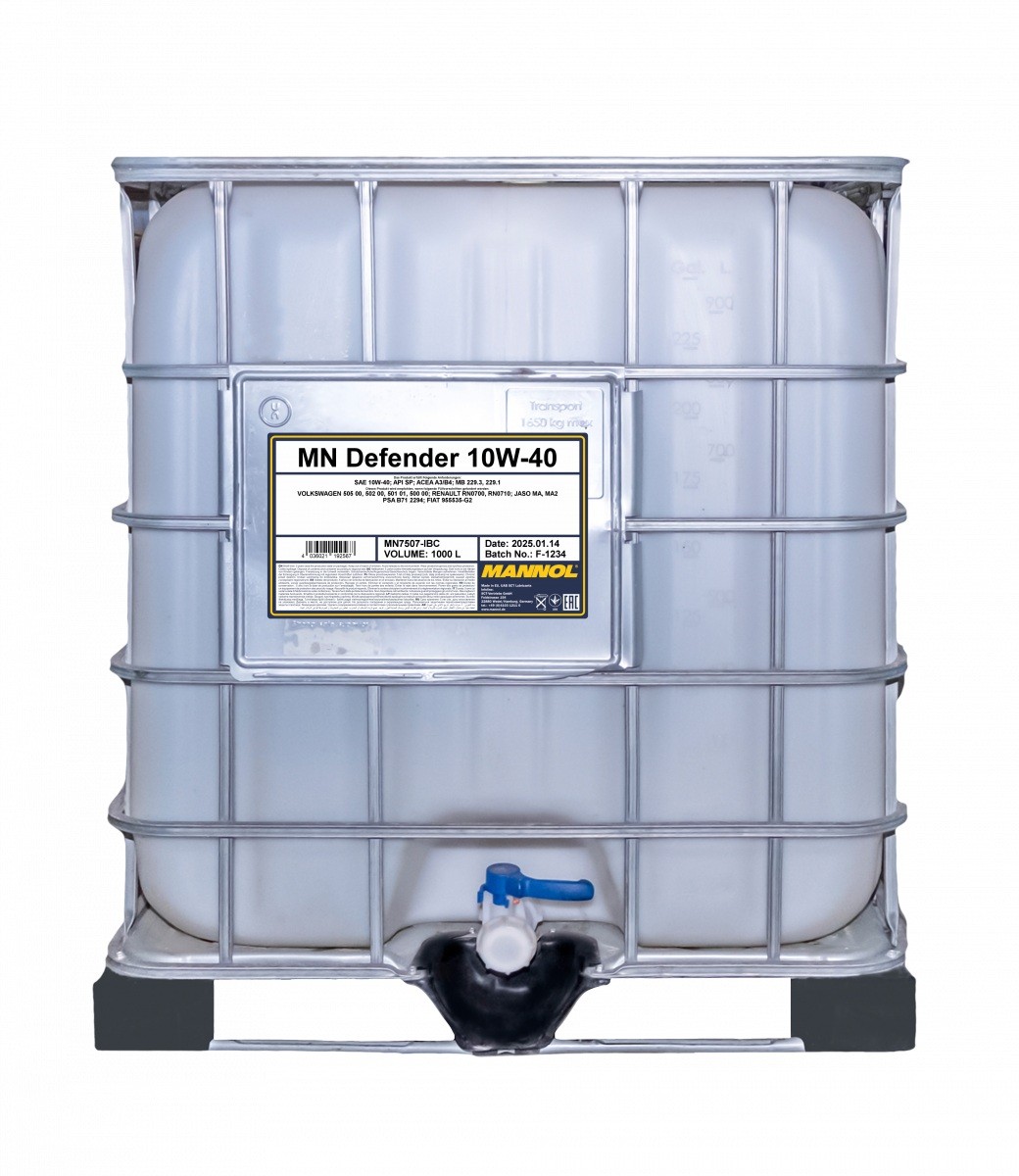 MANNOL MN7507-IBC: Mootoriõli 1000l, 10W-40 Defender