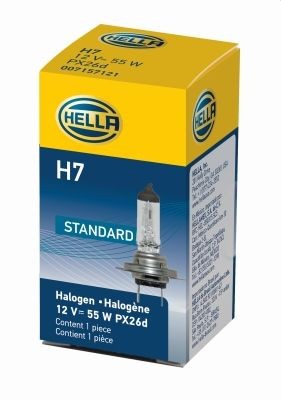 HELLA 8GH 178 555-011: Kvēlspuldze, tālās gaismas lukturis STANDARD 12V, 55W, H7