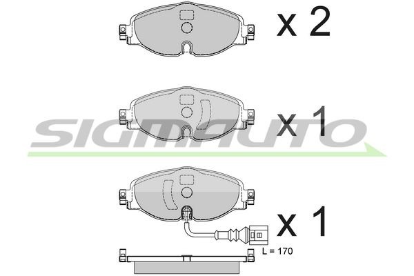 SIGMAUTO SPB782: Piduriklotsid Esisild