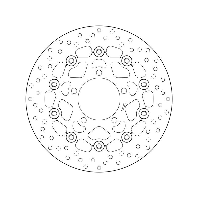 BREMBO 78B40815: Piduriketas PRIME - Serie-Oro - Floating Disc ees, Ø: 280mm, perforeeritud, kaheosaline piduriketas, ujuv, Ø: 280mm Serie Oro