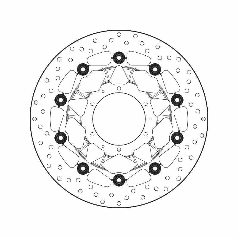 BREMBO 78B40876: Stabdžių diskas PRIME - Serie-Oro - Floating Disc priekis, Ø: 320mm, perforuota, dviejų dalių stabdžių diskas, plaukiojantis, Ø: 320mm Serie Oro