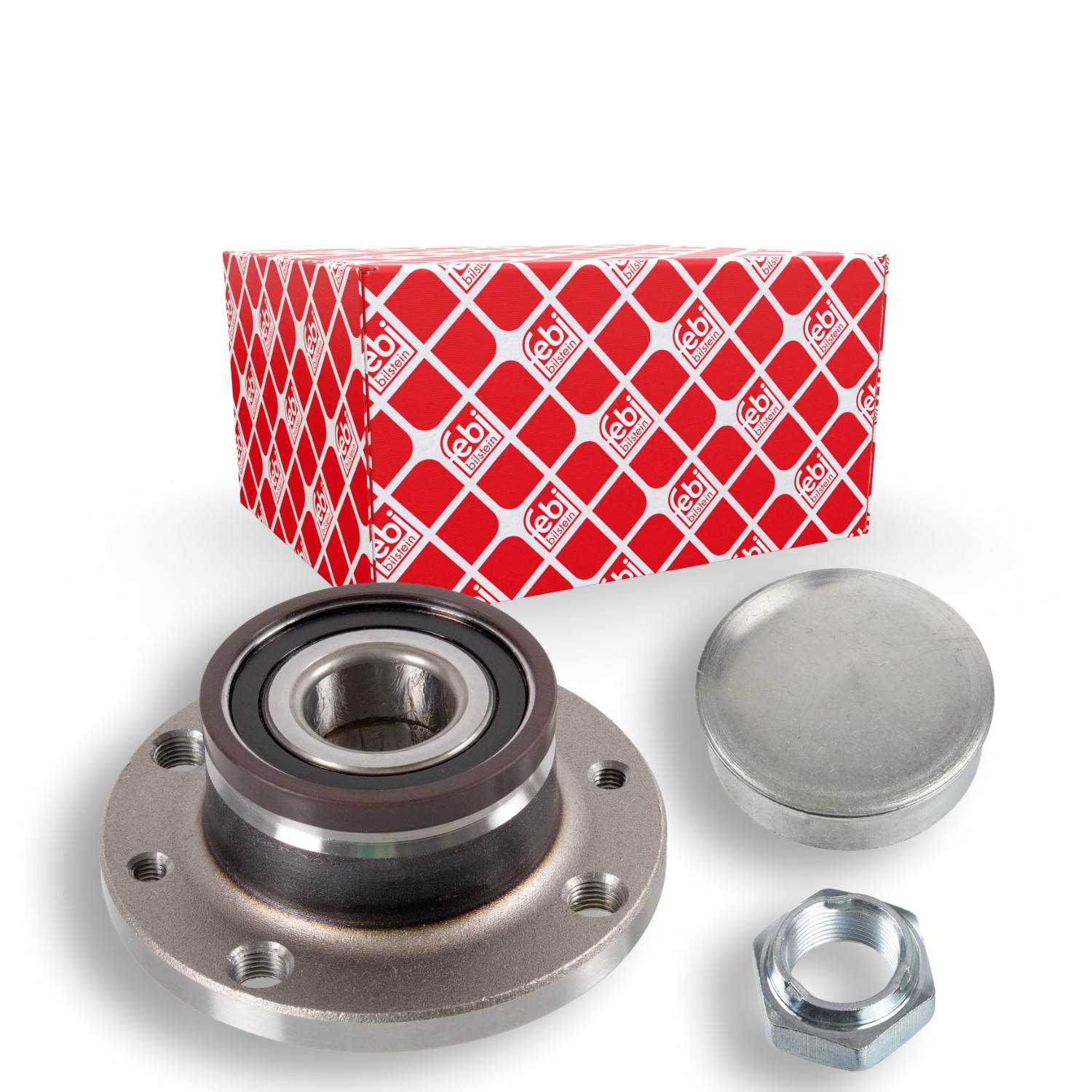 FEBI BILSTEIN 171142: Kit cuscinetto ruota Assale posteriore Sx, Assale posteriore Dx, con dado asse, Cuscinetto ruota integrato nel mozzo, con anello sensore magnetico integrato