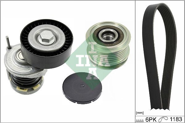 INA 529 0466 20: Set curea transmisie cu caneluri