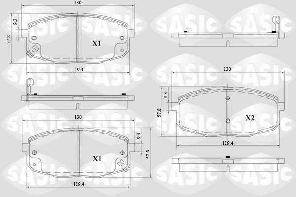 SASIC 6216125: Piduriklotsid Esisild