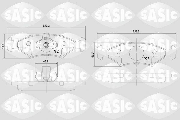 SASIC 6216130: Piduriklotsid Esisild