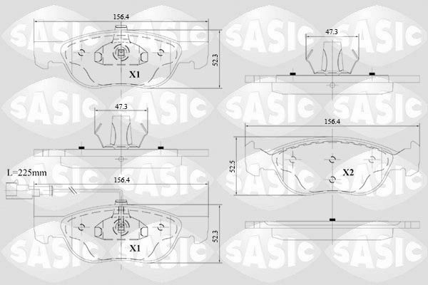 SASIC 6216150: Bremseklodser foraksel