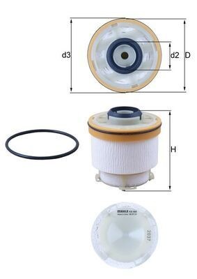 MAHLE ORIGINAL KX 586D: Filtro carburante