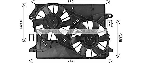 PRASCO CR7513: Radiaatori ventilaator 325mm