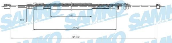 SAMKO C0704B: Handremkabel 2220mm, 2220mm