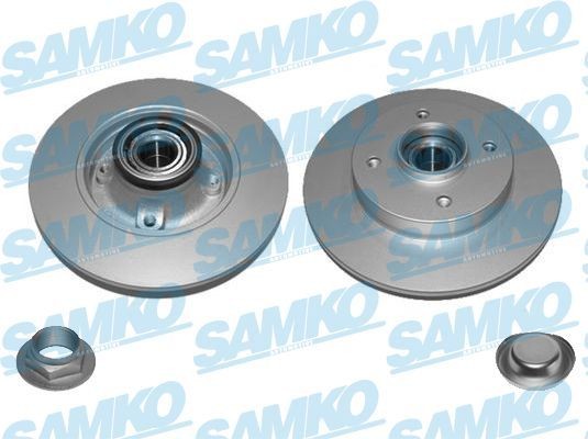 SAMKO C1013PRCA: Féktárcsa LPR HUB BRAKE DISC LINE - FULL COATED Ø: 249mm, tele, Ø: 249mm, Tartozékokkal, bevonatolt, ABS érzékelőgyűrűvel, kerékcsapágy-készlettel