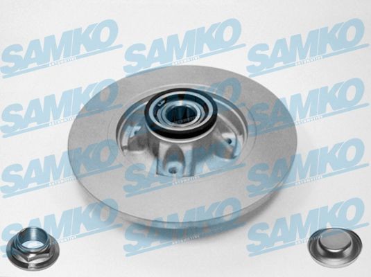 SAMKO C1015PRCA: Piduriketas LPR HUB BRAKE DISC LINE - FULL COATED Ø: 268mm, täis, Ø: 268mm, koos lisadega, kaetud, koos rattalaagri komplektiga, koos ABS-andurirõngaga