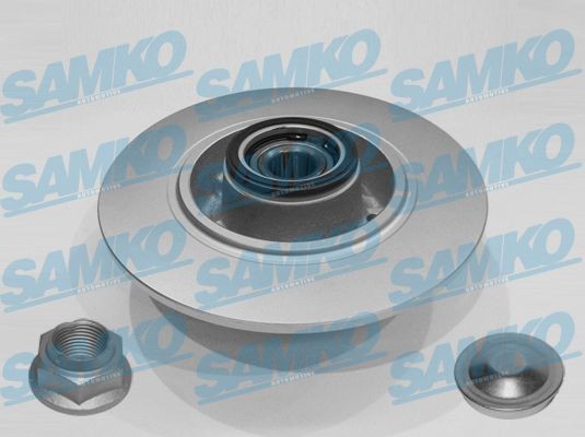 SAMKO R1055PRCA: Piduriketas LPR HUB BRAKE DISC LINE - FULL COATED Ø: 260mm, täis, Ø: 260mm, koos lisadega, kaetud, koos rattalaagri komplektiga, koos ABS-andurirõngaga