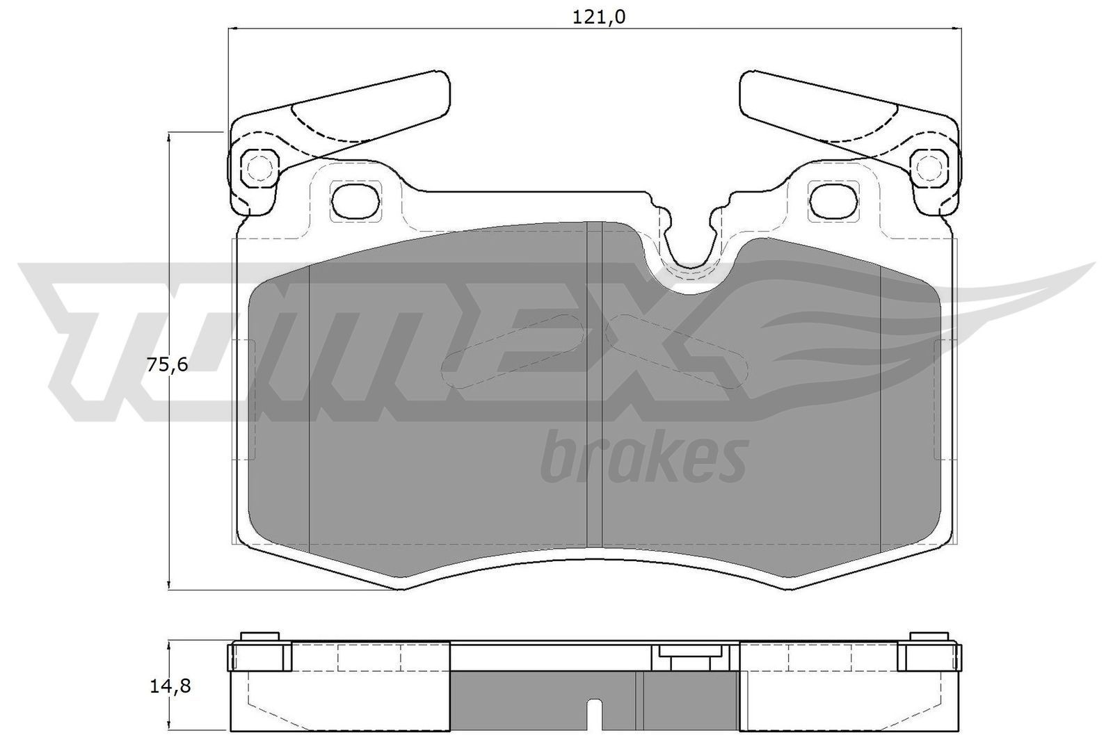 TOMEX brakes TX 19-47: Jarrupalat, levyjarru Etuakseli, Tasauspainoilla